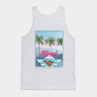 Retro Miami Travel poster Tank Top